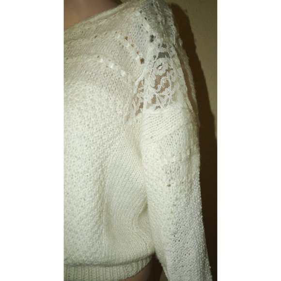 Handmade in the 80’s WHITE SWEATER Small - Picture 6 of 7